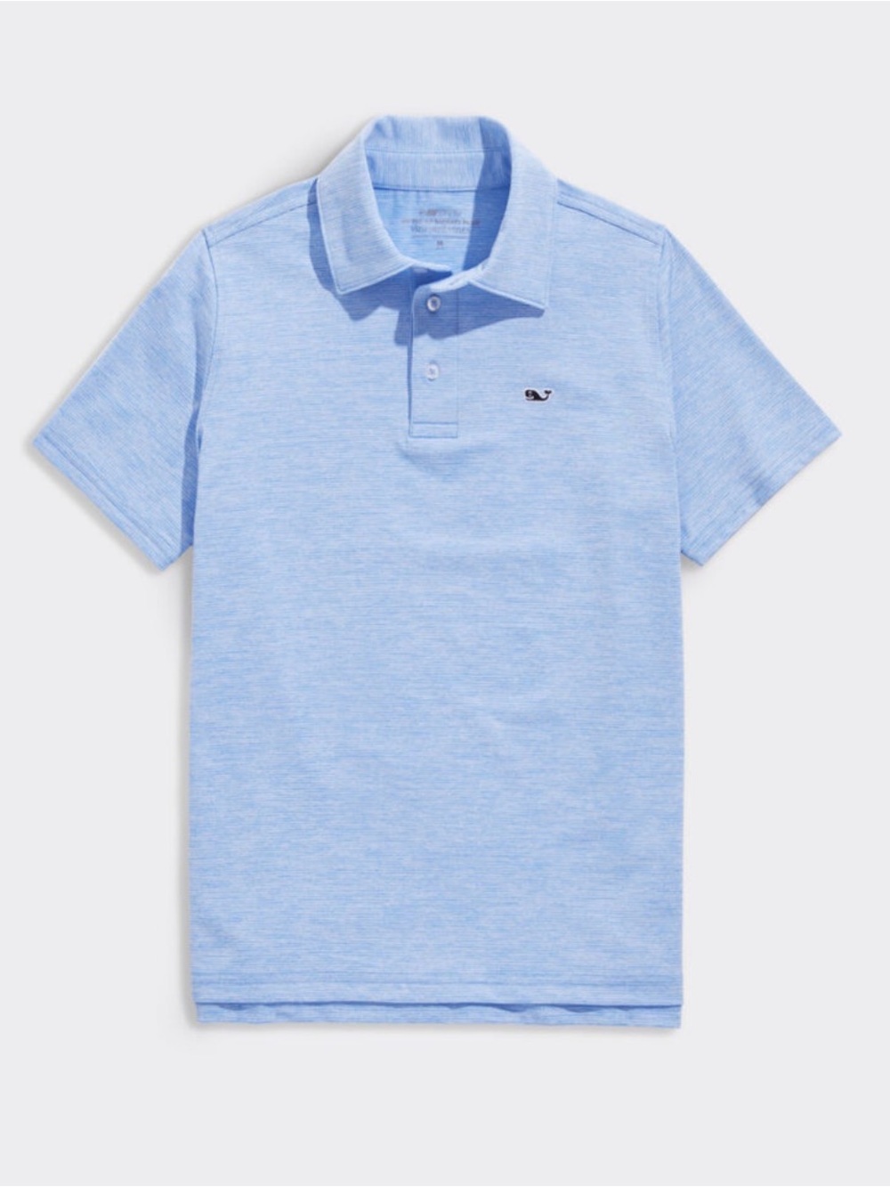 Vineyard Vines Toddler Heathered Stripe Performance Polo, Light Blue Stripes, 2T